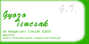 gyozo timcsak business card