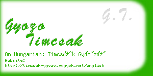 gyozo timcsak business card